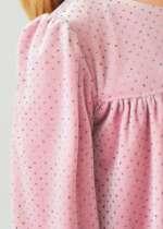 ABEL & LULA Kamienkové velvet šaty ružové Glitter velvet dress 5531003 | Welcomebaby.sk