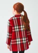 ABEL & LULA Károvaný kabát červený Plaid coat red 5828 | Welcomebaby.sk