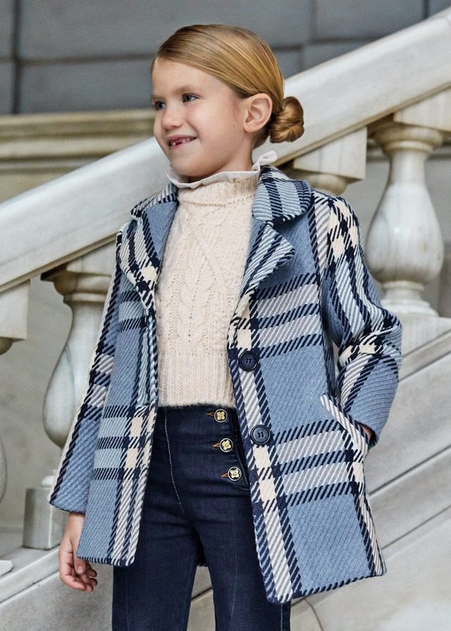 ABEL & LULA Károvaný kabát modrý Plaid coat blue 5828 | Welcomebaby.sk ABEL & LULA Károvaný kabát modrý Plaid coat blue 5828 | Welcomebaby.sk