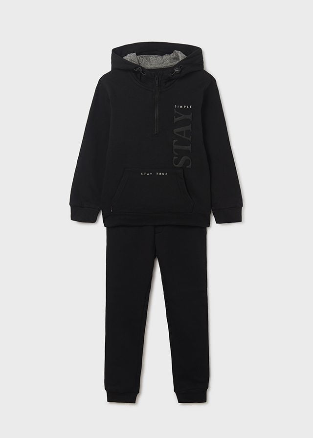 MAYORAL Chlapčenské tepláky a mikina na zips Zip hoodie and joggers set boy čierne | Welcomebaby.sk MAYORAL Chlapčenské tepláky a mikina na zips Zip hoodie and joggers set boy čierne | Welcomebaby.sk