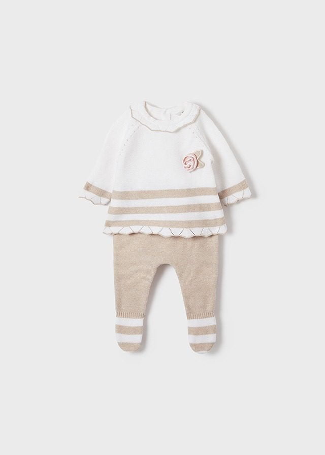 MAYORAL Dievčenský pletený sveter s nohavicami bez nožičiek béžový 1589 | Welcomebaby.sk MAYORAL Dievčenský pletený sveter s nohavicami bez nožičiek béžový 1589 | Welcomebaby.sk