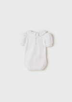MAYORAL BABY body s vyšívaným volánom biele 1701 | Welcomebaby.sk