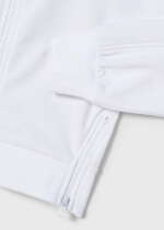 MAYORAL Dievčenská mikina s kapucňou Hoddie with zip biela 3428 | Welcomebaby.sk