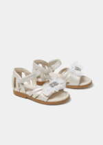 MAYORAL Sviatočné sandále strieborné s mašľou Ceremony sandals 41352 | Welcomebaby.sk