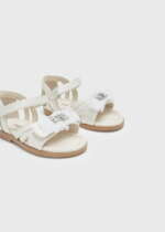 MAYORAL Sviatočné sandále strieborné s mašľou Ceremony sandals 41352 | Welcomebaby.sk
