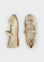 MAYORAL Balerínky s tylovou mašľou Ceremony ballet pumps girl zlaté | Welcomebaby.sk