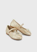MAYORAL Balerínky s tylovou mašľou Ceremony ballet pumps girl zlaté | Welcomebaby.sk
