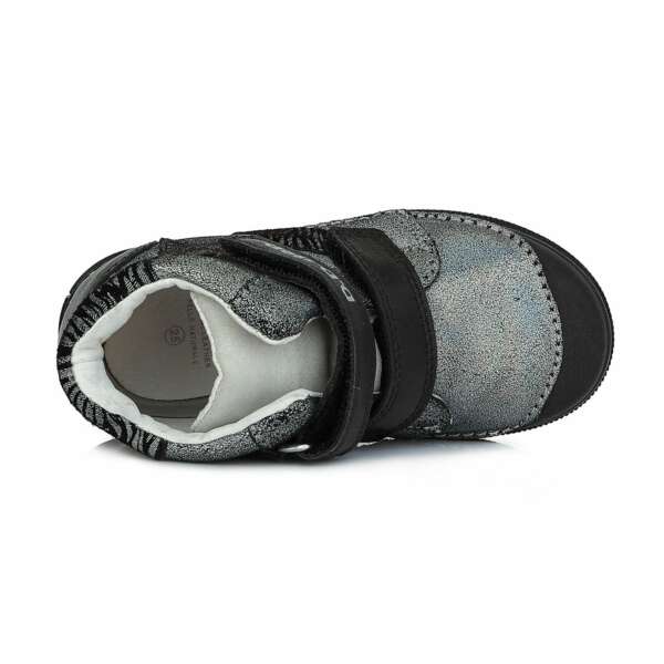 DD STEP Dievčenské členkové topánky s hviezdou čierne strieborné A049-769 | Welcomebaby.sk