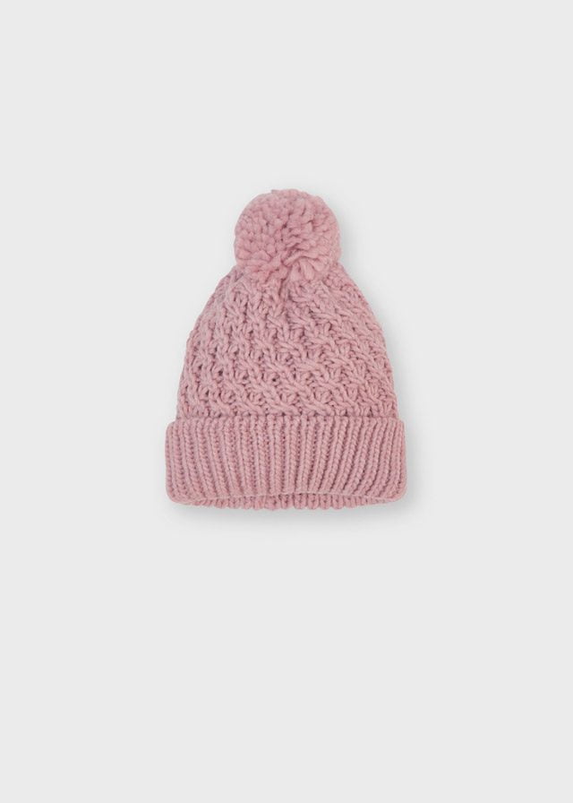 MAYORAL Dievčenská pletená čiapka s brmbolcom ružová Knitted hat pink 10160 | Welcomebaby.sk MAYORAL Dievčenská pletená čiapka s brmbolcom ružová Knitted hat pink 10160 | Welcomebaby.sk