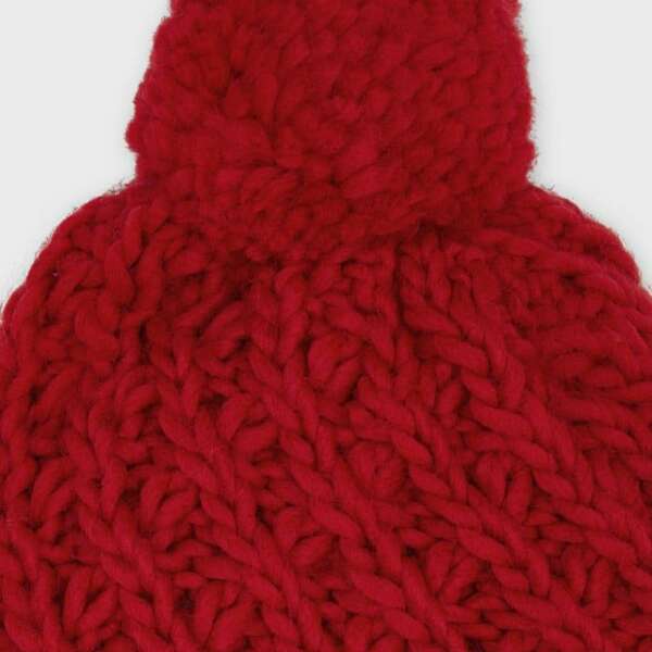 MAYORAL Dievčenská pletená čiapka s brmbolcom červená Knitted hat red 10160 | Welcomebaby.sk