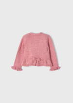 MAYORAL Sveter s volánom ružový Knitted cardigan baby pink 2315 | Welcomebaby.sk