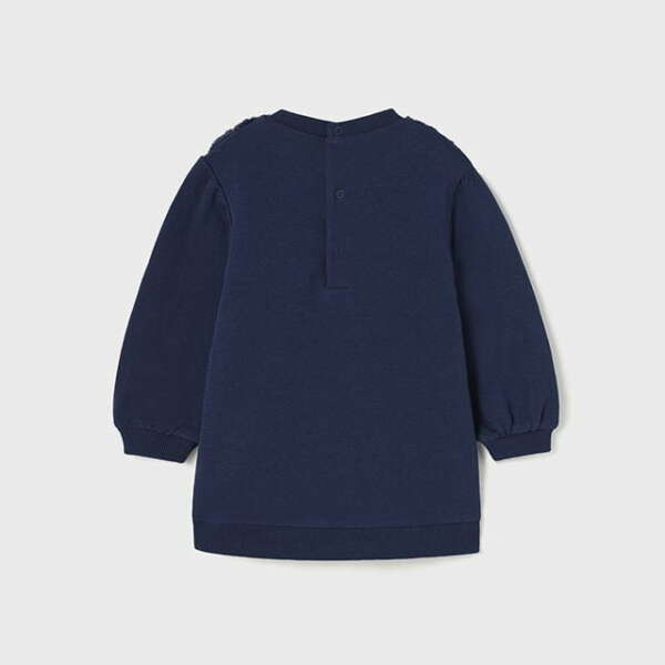 MAYORAL Zimné šaty s kabelkou tmavomodré Faux fur dress with bag baby navy blue 2950 | Welcomebaby.sk