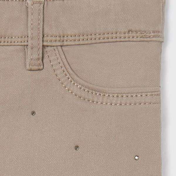 MAYORAL Rifľové legínové nohavice s kamienkami béžové Diamond leggings girl mole 4761 | Welcomebaby.sk