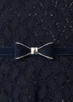 ABEL & LULA Žakárové trblietavé šaty modré s dlhým rukávom Knitted Jacquard Dress navy blue 5535 | Welcomebaby.sk