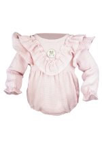 JAMIKS Body s volánom a dlhým rukávom ružová RAJA brudny roz | Welcomeababy.sk