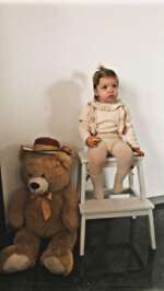 CÓNDOR Pančuchy na traky s volánom béžové bez nožičiek Flounced Suspender Cotton Leggings linen 2401 | Welcomebaby.sk