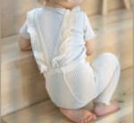 CÓNDOR Pančuchy na traky s volánom krémové bez nožičiek Flounced Suspender Cotton Leggings cream 2401 | Welcomebaby.sk