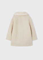 MAYORAL Kožušinový kabát béžový Terry coat beige 4484 | Welcomebaby.sk