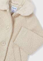 MAYORAL Kožušinový kabát béžový Terry coat beige 4484 | Welcomebaby.sk