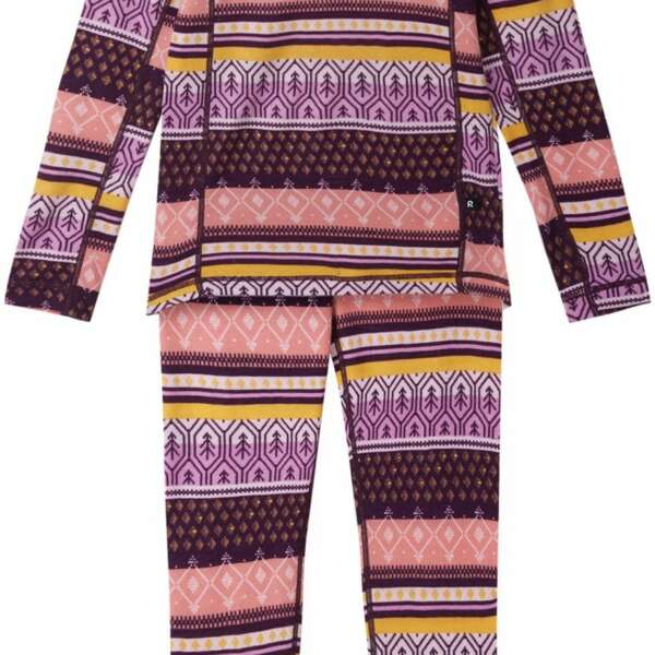 REIMA Dievčenské merino termoprádlo fialová Kids' wool-bamboo base-layer set Taitoa deep purple 5200030B | Welcomebaby.sk