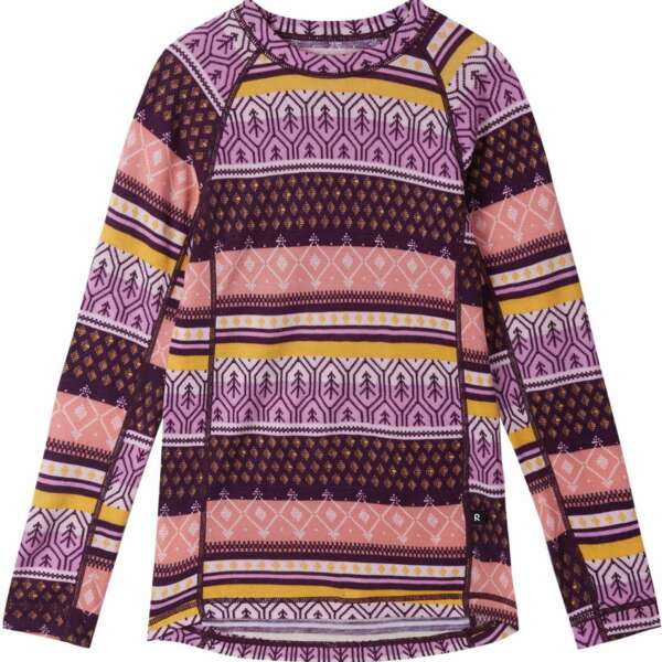 REIMA Dievčenské merino termoprádlo fialová Kids' wool-bamboo base-layer set Taitoa deep purple 5200030B | Welcomebaby.sk