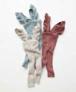 CÓNDOR Pančuchy s volánovými trakmi sea mist Flounced Suspender Cotton Leggings 2401 | Welcomebaby.sk