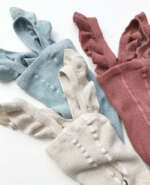 CÓNDOR Pančuchy s volánovými trakmi sea mist Flounced Suspender Cotton Leggings 2401 | Welcomebaby.sk