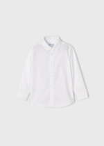 MAYORAL Košeľa s dlhým rukávom biela Long Sleeve Shirt boy white 146 | Welcomebaby.sk