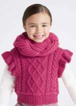 MAYORAL Nákrčník pletený malinový Braided scarf 10337 | Welcomebaby.sk