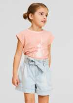 MAYORAL Rifľové kraťasy modré Jean Shorts light blue 3273 | Welcomebaby.sk