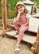 MAYORAL Nohavice na traky ružový Overalls blush 3668 | Welcomebaby.sk
