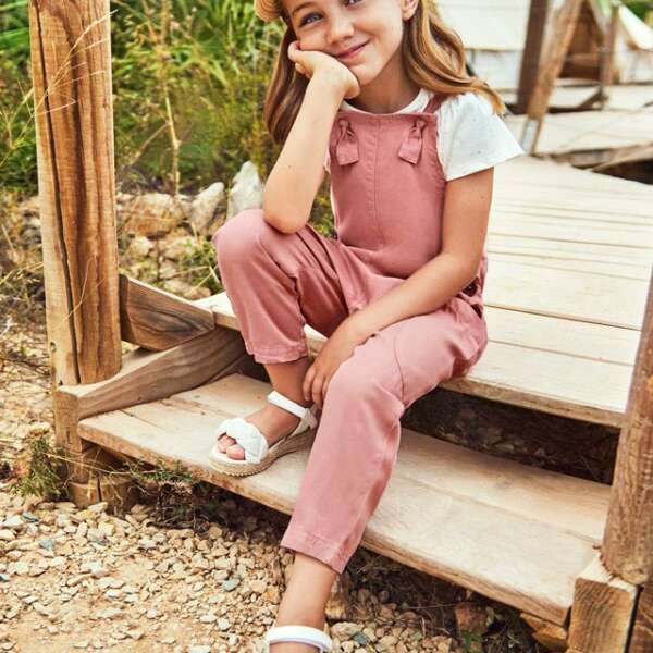 MAYORAL Nohavice na traky ružový Overalls blush 3668 | Welcomebaby.sk