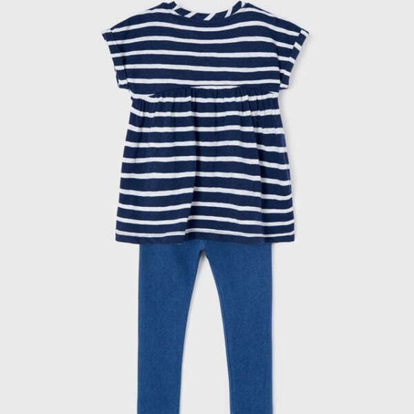 MAYORAL Legínový tunikový setmodrý Legging set blue striped 3763 | Welcomebaby.sk