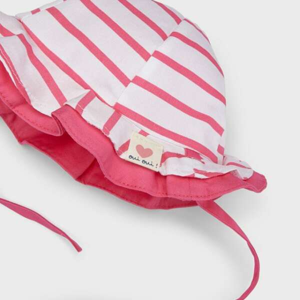 MAYORAL Letný klobúčik ružový pruhovaný Striped Cotton Hat 9488 | Welcomebaby.sk