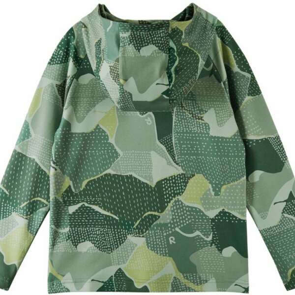 REIMA Mikina Lupaus vzorovaná zelená Hoodie patterned green clay 5200122B | Welcomebaby.sk