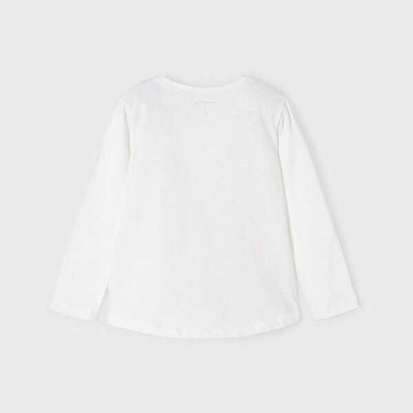 MAYORAL Tričko s dlhým rukávom biele s motýľom a tmavomodré kvety Long sleeve tshirt butterfly 4093 | Welcomebaby.sk