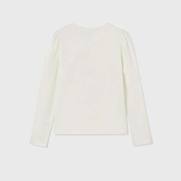 MAYORAL Tričko s dlhým rukávom a dámami biele Long sleeve tshirt with womans white 7034 | Welcomebaby.sk