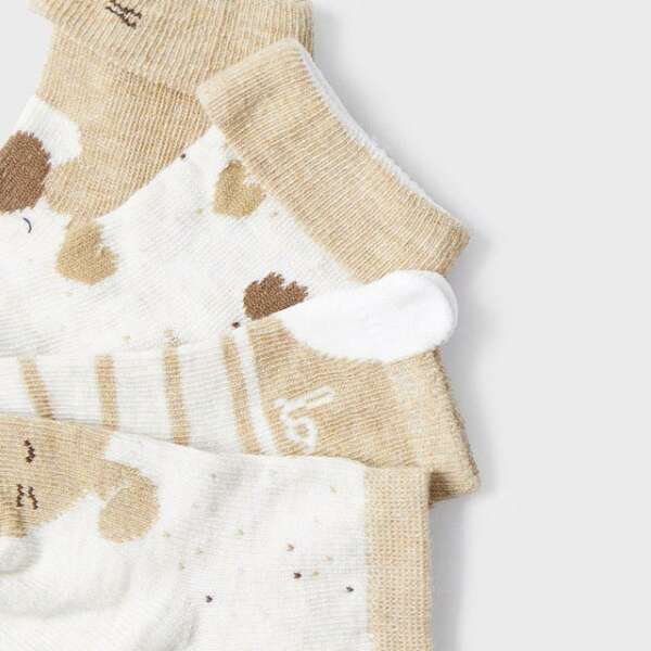MAYORAL Ponožky hnedé Set 4 socks brown 9540 | Welcomebaby.sk