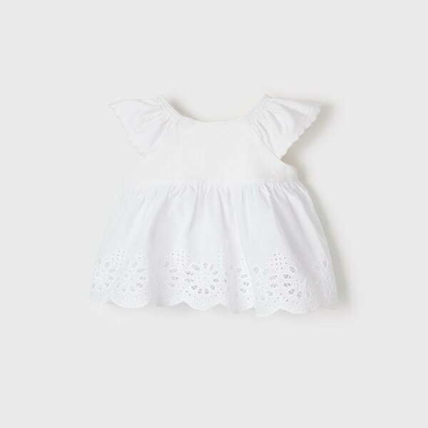 MAYORAL Madeira tričko biele newborn Tshirt white 1026 | Welcomebaby.sk