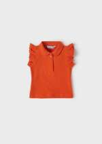 MAYORAL Tričko s golierom oranžové Short Sleeves Polo 1184 | Welcomebaby.sk