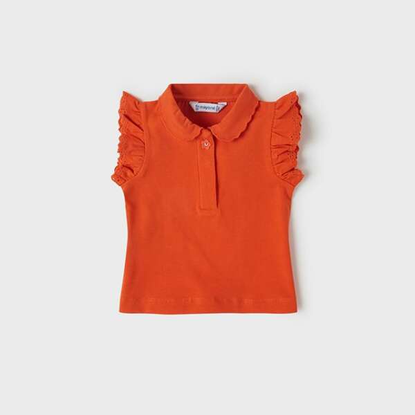 MAYORAL Tričko s golierom oranžové Short Sleeves Polo 1184 | Welcomebaby.sk