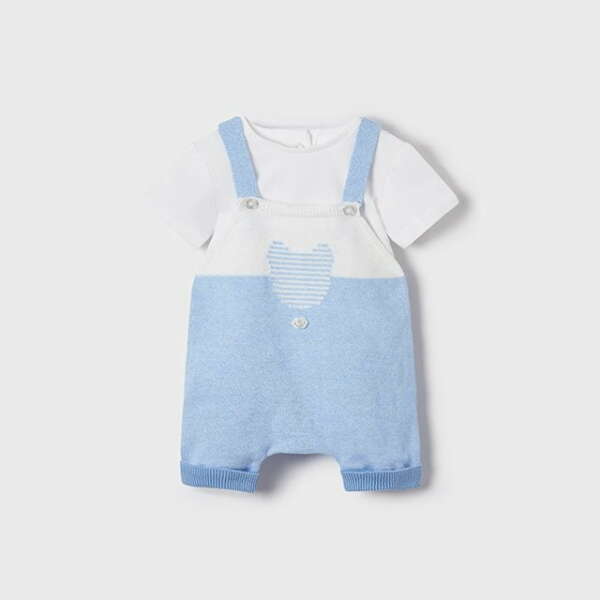 MAYORAL Pletené nohavice a tričko modré Knit set blue 1645 | Welcomebaby.sk
