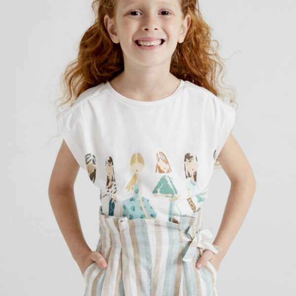 MAYORAL Tričko s dámami biele Tshirt with womans crd-jade 3032-41 | Welcomebaby.sk