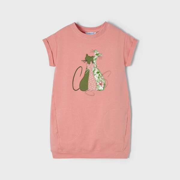 MAYORAL Šaty s mačkami ružové. Dress with cats pink 3492 | Welcomebaby.sk