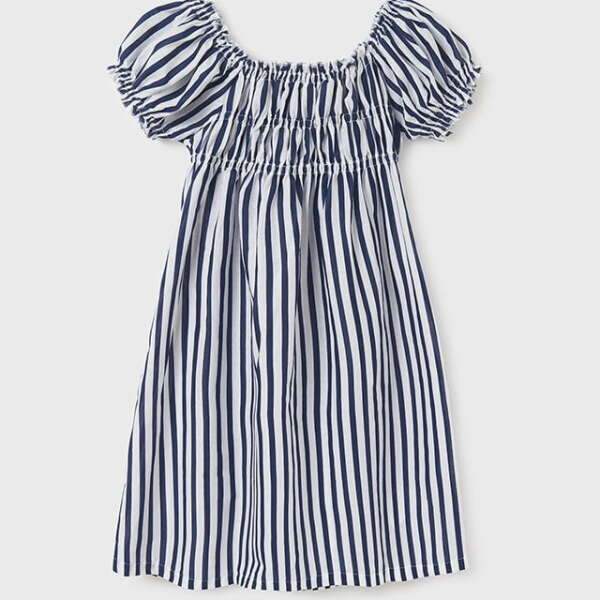 MAYORAL Pruhované šaty modré Striped dress blue 6985 | Welcomebaby.sk