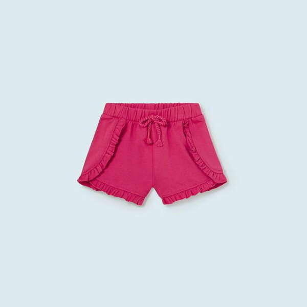 MAYORAL Kraťasy s volánikmi tmavoružové Shorts with ruffles dark pink 603 | Welcomebaby.sk