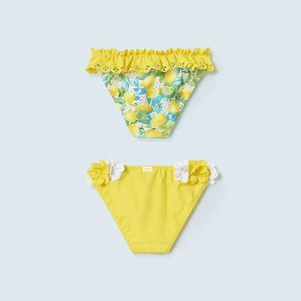 MAYORAL Plavkové nohavičky s citrónmi a volánmi žlté Swimming trunks with lemons and ruffles yellow 1633 | Welcomebaby.sk