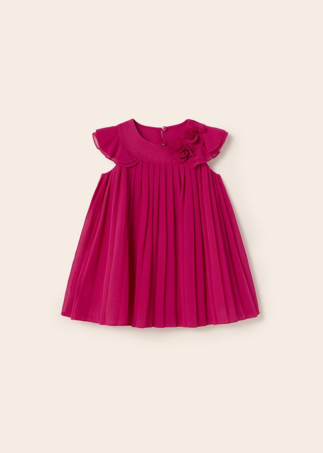 MAYORAL Šaty tmavoružové s volánikmi Pleated dress dark pink 1960 | Welcomebaby.sk MAYORAL Šaty tmavoružové s volánikmi Pleated dress dark pink 1960 | Welcomebaby.sk