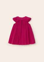 MAYORAL Šaty tmavoružové s volánikmi Pleated dress dark pink 1960 | Welcomebaby.sk