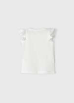 MAYORAL tričko s volánikmi a ružovými kvetinkami Tshirt with ruffle with pink flowers 3054 | Welcomebaby.sk